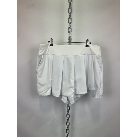 NWT Fabletics White‎ Pleated Mini Tennis Skirt Size XXL - Picture 1 of 10